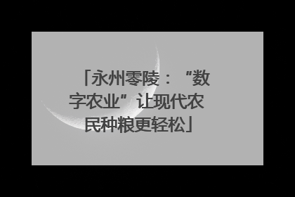 永州零陵：“数字农业”让现代农民种粮更轻松