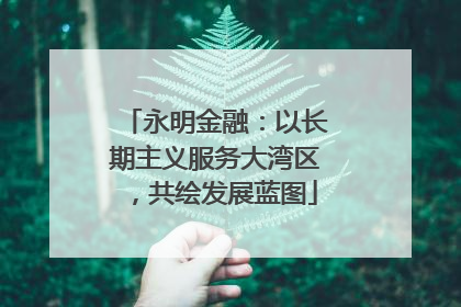 永明金融：以长期主义服务大湾区，共绘发展蓝图