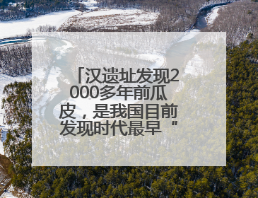 汉遗址发现2000多年前瓜皮，是我国目前发现时代最早“瓜皮”实物→