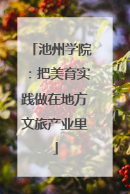 池州学院：把美育实践做在地方文旅产业里