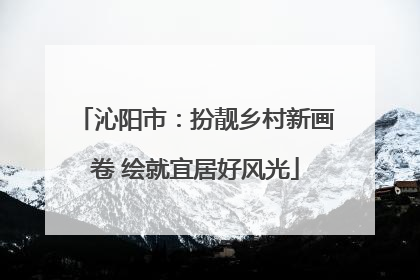 沁阳市：扮靓乡村新画卷 绘就宜居好风光