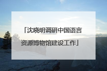 沈晓明调研中国语言资源博物馆建设工作