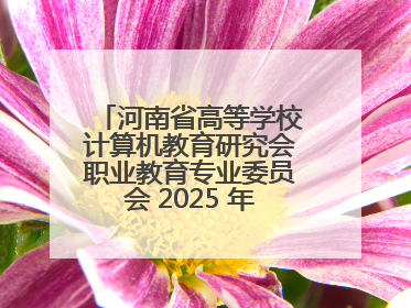 河南省高等学校计算机教育研究会职业教育专业委员会 2025 年会在三门峡召开