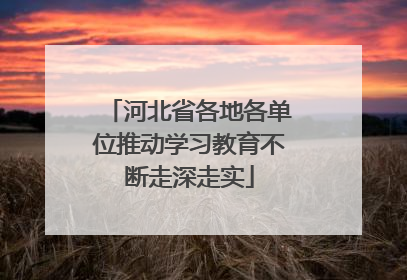 河北省各地各单位推动学习教育不断走深走实