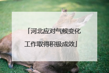 河北应对气候变化工作取得积极成效
