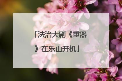 法治大剧《重器》在乐山开机