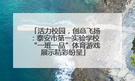 活力校园，创意飞扬：泰安市第一实验学校“一班一品”体育游戏展示精彩纷呈