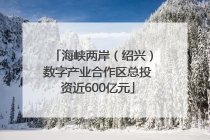 海峡两岸（绍兴）数字产业合作区总投资近600亿元