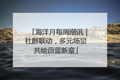 海洋月每周潮讯｜社群联动，多元场景共绘蔚蓝新章