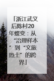 浙江武义后陈村20年蝶变：从“治理样本”到“文旅热土”的跨界