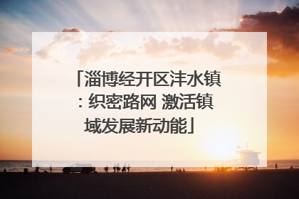 淄博经开区沣水镇：织密路网 激活镇域发展新动能