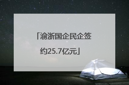渝浙国企民企签约25.7亿元