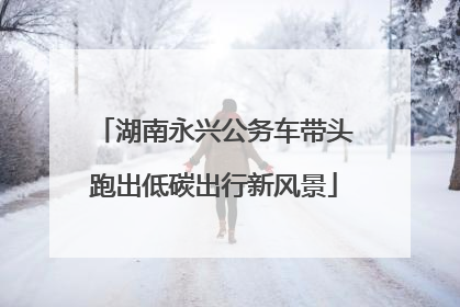 湖南永兴公务车带头跑出低碳出行新风景