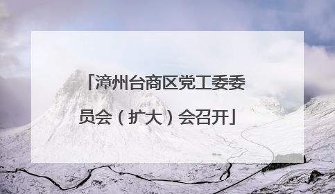 漳州台商区党工委委员会（扩大）会召开