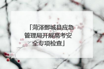 菏泽鄄城县应急管理局开展高考安全专项检查