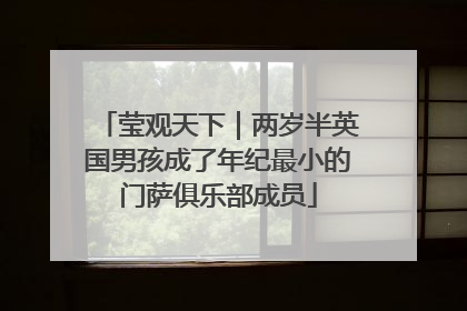 莹观天下｜两岁半英国男孩成了年纪最小的门萨俱乐部成员