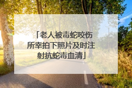 老人被毒蛇咬伤 所幸拍下照片及时注射抗蛇毒血清