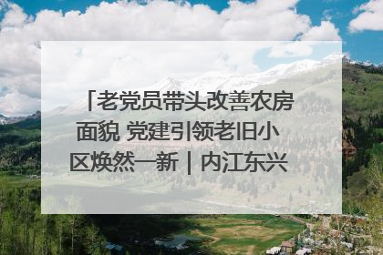 老党员带头改善农房面貌 党建引领老旧小区焕然一新｜内江东兴“红”在哪？④
