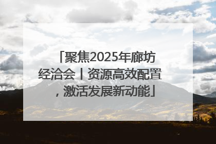 聚焦2025年廊坊经洽会丨资源高效配置，激活发展新动能