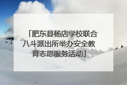 肥东县杨店学校联合八斗派出所举办安全教育志愿服务活动