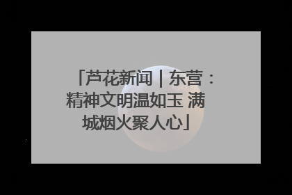 芦花新闻｜东营：精神文明温如玉 满城烟火聚人心
