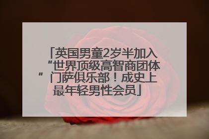 英国男童2岁半加入“世界顶级高智商团体”门萨俱乐部！成史上最年轻男性会员