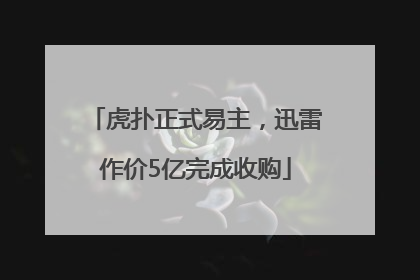 虎扑正式易主，迅雷作价5亿完成收购