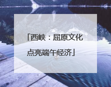 西峡：屈原文化点亮端午经济