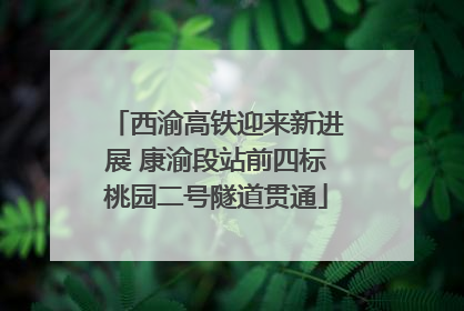 西渝高铁迎来新进展 康渝段站前四标桃园二号隧道贯通