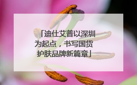 迪仕艾普以深圳为起点，书写国货护肤品牌新篇章