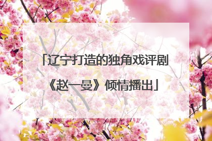 辽宁打造的独角戏评剧《赵一曼》倾情播出