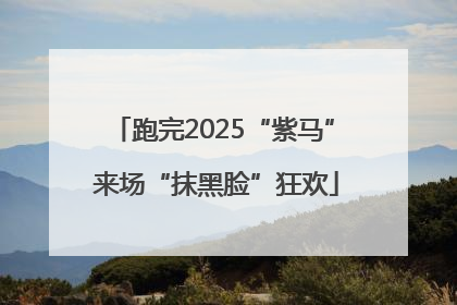 跑完2025“紫马” 来场“抹黑脸”狂欢