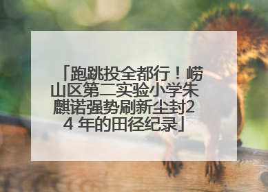 跑跳投全都行！崂山区第二实验小学朱麒诺强势刷新尘封24 年的田径纪录