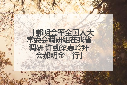 郝明金率全国人大常委会调研组在我省调研 许勤梁惠玲拜会郝明金一行
