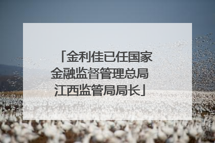 金利佳已任国家金融监督管理总局江西监管局局长