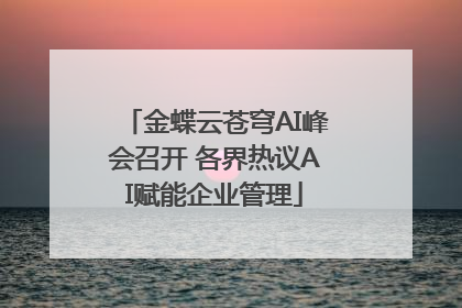 金蝶云苍穹AI峰会召开 各界热议AI赋能企业管理