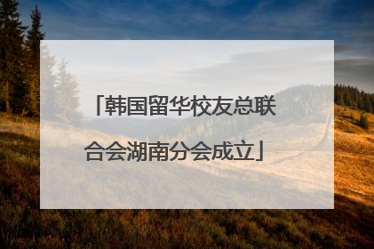 韩国留华校友总联合会湖南分会成立