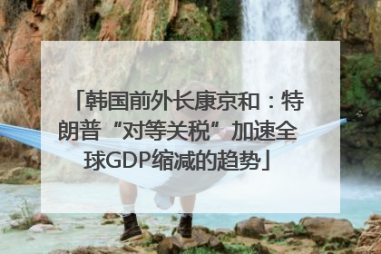 韩国前外长康京和：特朗普“对等关税”加速全球GDP缩减的趋势