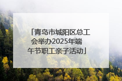青岛市城阳区总工会举办2025年端午节职工亲子活动