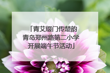 青艾缀门传楚韵 青岛郑州路第二小学开展端午节活动