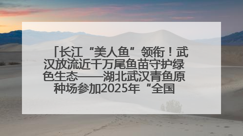长江“美人鱼”领衔！武汉放流近千万尾鱼苗守护绿色生态——湖北武汉青鱼原种场参加2025年“全国放鱼日”增殖放流活动