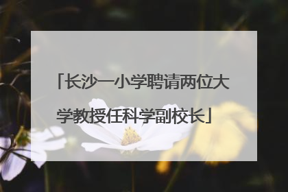 长沙一小学聘请两位大学教授任科学副校长