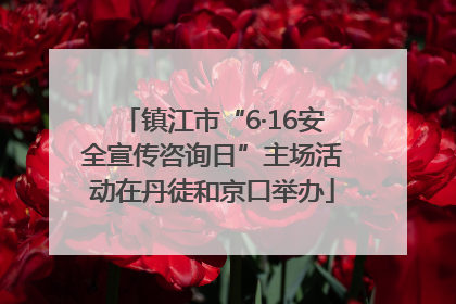 镇江市“6·16安全宣传咨询日”主场活动在丹徒和京口举办