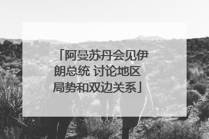 阿曼苏丹会见伊朗总统 讨论地区局势和双边关系
