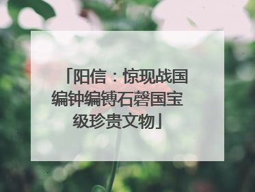 阳信：惊现战国编钟编镈石磬国宝级珍贵文物