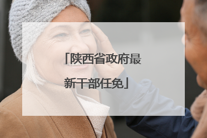 陕西省政府最新干部任免