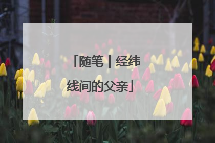 随笔｜经纬线间的父亲