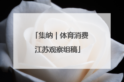 集纳｜体育消费江苏观察组稿