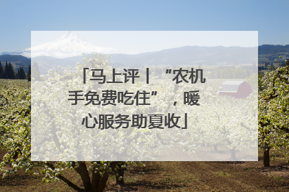 马上评丨“农机手免费吃住”，暖心服务助夏收