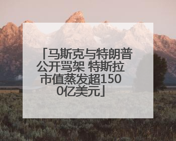 马斯克与特朗普公开骂架 特斯拉市值蒸发超1500亿美元